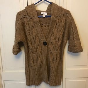 Ann Taylor Loft Alpaca  Cable Knit Sweater Coat